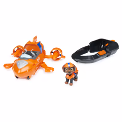 PAW Patrol , Zuma’s Deluxe Movie Transforming Toy Car with Collectible Action Figure, Kids Toys for Ages 3 and up