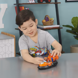 PAW Patrol , Zuma’s Deluxe Movie Transforming Toy Car with Collectible Action Figure, Kids Toys for Ages 3 and up