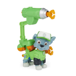 PAW Patrol Movie Collectible Rocky Action Figure with Clip-on Backpack and 2 Projectiles