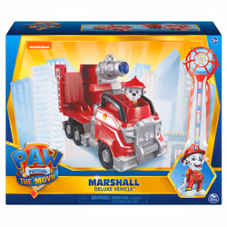 PAW Patrol Marshall’s Deluxe Movie Transforming Fire Truck Toy Car with Collectible Action Figure