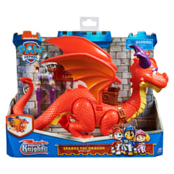 PAW Patrol Rescue Knights Sparks the Dragon with Super Wings and Pup Claw Action Figures