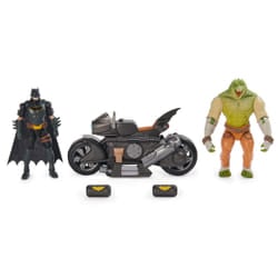 DC Comics , Batman Transforming Batcycle Battle Pack with Exclusive 4-inch Killer Croc and Batman Action Figure, Kids Toys for Boys and Girls Ages 4+