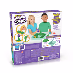 Kinetic Sand Sandbox Set, 1lb Green Play Sand, Sandbox Storage, 4 Molds and Tools, Sensory Toys for Kids Ages 3+ - Additional view 6