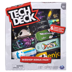 Tech Deck , Sk8shop Fingerboard Bonus Pack, Collectible and Customizable Mini Skateboards, Finger board, 6 yr(s)