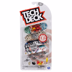 Tech Deck , Ultra DLX Fingerboard 4-Pack, Element Skateboards, Collectible and Customizable Mini Skateboards, Kids Toy for Ag ...