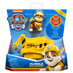 PAW Patrol , Rubble’s Bulldozer Vehicle with Collectible Figure, for Kids Aged 3 and Up, Bulldozer, PAW Patrol, 3 yr(s), Blac ...