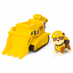 PAW Patrol , Rubble’s Bulldozer Vehicle with Collectible Figure, for Kids Aged 3 and Up