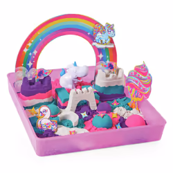 Kinetic Sand Shimmer, Unicorn Kingdom Playset with 2lbs of Shimmer with 8 Tools (Walmart Exclusive)