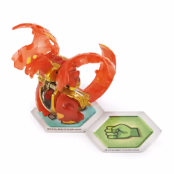Bakugan Evolutions, Dragonoid (Red), Platinum Series True Metal , 2 BakuCores and Character Card, Kids Toys for Boys, Ages 6 and Up