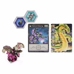 Bakugan Evolutions, Griswing, Platinum Series True Metal , 2 BakuCores and Character Card, Kids Toys for Boys, Ages 6 and Up