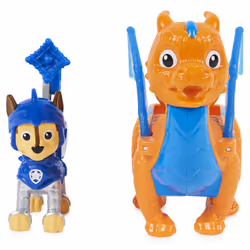 PAW Patrol Rescue Knights Chase and Dragon Draco Action Figures Set