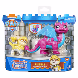 PAW Patrol Rescue Knights Rubble and Dragon Blizzie Action Figures Set, 3 yr(s), Multicolour