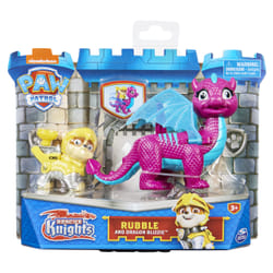PAW Patrol Rescue Knights Rubble and Dragon Blizzie Action Figures Set