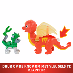 PAW Patrol , Rescue Knights Rocky and Dragon Flame Action Figures Set, Kids Toys for Ages 3 and up