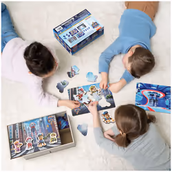 PAW Patrol: The Movie 4 Pack of Wooden Puzzles for Kids 24-Piece Jigsaw Puzzles with Interchangeable Characters for Preschoolers Ages 3 and up