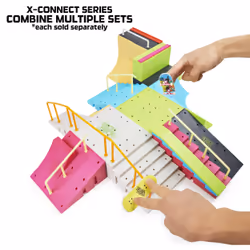 Tech Deck , Neon Mega Park X-Connect Creator, Customizable Glow-in-the-Dark Ramp Set with 2 Blind Skateboard Fingerboards, 90+ Pieces, Gift for Ages 6+ - Additional view 5