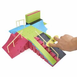 Tech Deck , Neon Mega Park X-Connect Creator, Customizable Glow-in-the-Dark Ramp Set with 2 Blind Skateboard Fingerboards, 90+ Pieces, Gift for Ages 6+ - Additional view 6