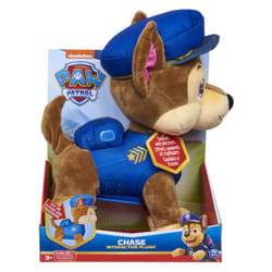 PAW Patrol , Talking Chase 12-Inch-Tall Interactive Plush Toys with Sounds, Phrases and Wagging Tail, Stuffed Animals, Kids Toys for Ages 3 and up