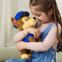 PAW Patrol , Talking Chase 12-Inch-Tall Interactive Plush Toys with Sounds, Phrases and Wagging Tail, Stuffed Animals, Kids Toys for Ages 3 and up