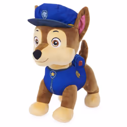 PAW Patrol , Talking Chase 12-Inch-Tall Interactive Plush Toys with Sounds, Phrases and Wagging Tail, Stuffed Animals, Kids Toys for Ages 3 and up
