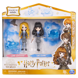 Wizarding World Harry Potter, Magical Minis Luna Lovegood and Cho Chang Patronus Friendship Set with 2 Creatures, Kids Toys for Ages 5 and up