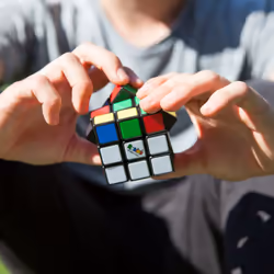Rubik’s Cube Family Pack, Original 3x3 Cube, 2x2 Cube & 3x3 Keyring Cube, Complete Pack of 3