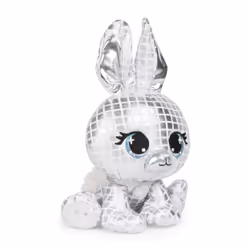 GUND P.Lushes Designer Fashion Pets Special-Edition B.G. Night Rabbit Premium Stuffed Animal Soft Plush, Silver Metallic, 6”
