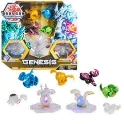 Bakugan Evolutions, Genesis Collection Pack, 2 Light Up Action Figures, 4 Exclusive , 2 Nanogan, 8 Cards and 4 BakuCores, Kids Toys for Boys Ages 6 and Up