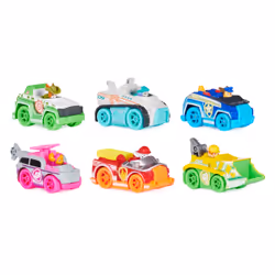 PAW Patrol , True Metal Neon Rescue Vehicle Gift Pack of 6 Collectible Die-Cast Toy Cars, 1:55 Scale, Kids Toys for Boys and Girls Ages 3 and up