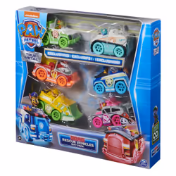 PAW Patrol , True Metal Neon Rescue Vehicle Gift Pack of 6 Collectible Die-Cast Toy Cars, 1:55 Scale, Kids Toys for Boys and Girls Ages 3 and up - Additional view 5