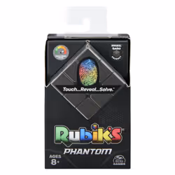 Rubik’s Phantom, 3x3 Cube Advanced Technology Difficult 3D Puzzle Travel Game Stress Relief Fidget Toy Activity Cube, for Adults & Kids Ages 8 and up