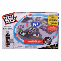 Tech Deck , Shredline 360 Motorized Skate Park, X-Connect Creator, Customizable and Buildable Turntable Ramp Set with Exclusi ...