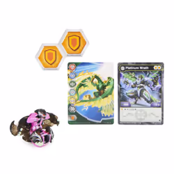 Bakugan Evolutions, Wrath, Platinum Series True Metal , 2 BakuCores and Character Card, Kids Toys for Boys, Ages 6 and Up