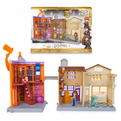 Wizarding World Harry Potter, Magical Minis Diagon Alley 3-in-1 Playset with Lights & Sounds, 2 Figures, 21 Accessories, Kids ...