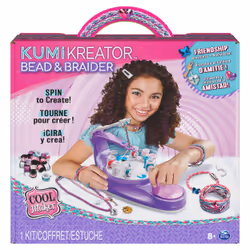Cool Maker , KumiKreator Bead & Braider Friendship Necklace & Bracelet Making Kit (Packaging May Vary), Arts and Crafts Kids ...