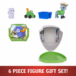 PAW Patrol, Big Truck Pups Rocky Action Figure with Clip-on Rescue Drone, Command Center Pod and Animal Friend Kids Toys Ages 3 and up