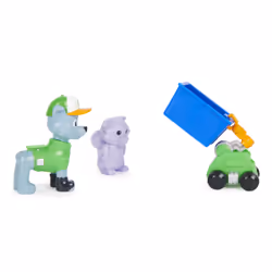 PAW Patrol, Big Truck Pups Rocky Action Figure with Clip-on Rescue Drone, Command Center Pod and Animal Friend Kids Toys Ages 3 and up - Additional view 4