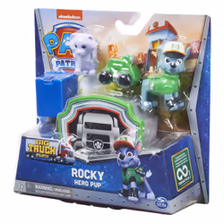 PAW Patrol, Big Truck Pups Rocky Action Figure with Clip-on Rescue Drone, Command Center Pod and Animal Friend Kids Toys Ages 3 and up - Additional view 6