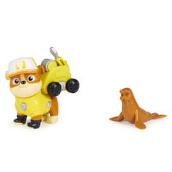 PAW Patrol, Big Truck Pups Rubble Action Figure with Clip-on Rescue Drone, Command Center Pod and Animal Friend Kids Toys Ages 3 and up