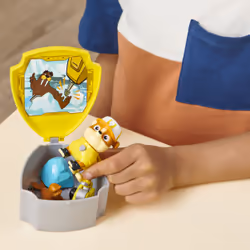 PAW Patrol, Big Truck Pups Rubble Action Figure with Clip-on Rescue Drone, Command Center Pod and Animal Friend Kids Toys Ages 3 and up