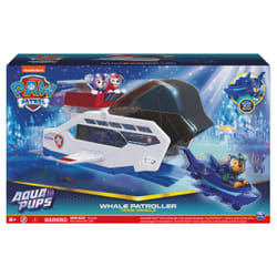 PAW Patrol Aqua Pups Whale Patroller Team Vehicle with Chase Action Figure, Toy Car and Vehicle Launcher, Kids Toys for Ages 3 and up