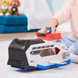 PAW Patrol Aqua Pups Whale Patroller Team Vehicle with Chase Action Figure, Toy Car and Vehicle Launcher, Kids Toys for Ages 3 and up