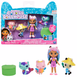 Gabby's Dollhouse , Gabby and Friends Figure Set with Rainbow Gabby Doll, 3 Toy Figures and Surprise Accessory Kids Toys for ...