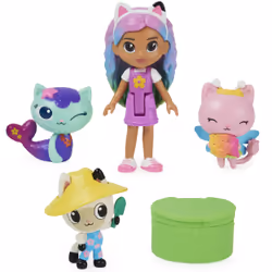 Gabby's Dollhouse , Gabby and Friends Figure Set with Rainbow Gabby Doll, 3 Toy Figures and Surprise Accessory Kids Toys for Ages 3 and up