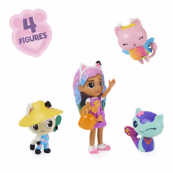 Gabby's Dollhouse , Gabby and Friends Figure Set with Rainbow Gabby Doll, 3 Toy Figures and Surprise Accessory Kids Toys for Ages 3 and up - Additional view 5