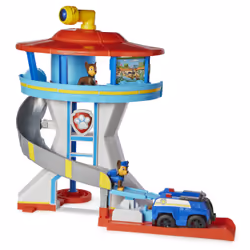 PAW Patrol Lookout Tower Playset with Toy Car Launcher, 2 Chase Action Figures, Chase’s Police Cruiser and Accessories, Kids Toys for Ages 3 and up