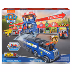 PAW Patrol Big Truck Pups, Truck Stop HQ, 3ft. Wide Transforming Playset, Action Figures, Toy Cars, Lights and Sounds, Kids T ...