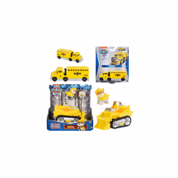 Paw Patrol - True Metal Collectible Die-Cast Big Truck Pups & Transforming Truck with Figure Twin Packs - Rubble