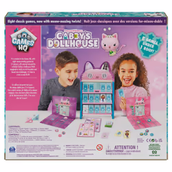 Games Gabby’s Dollhouse, HQ Checkers Tic Tac Toe Memory Match Go Fish Bingo Cards Board Toy Gift Netflix Party Supplies, for Kids Ages 4 and up - Additional view 4