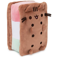 GUND Pusheen Neapolitan Ice Cream Sandwich Pusheen Plush  Stuffed Animal for Ages 8 and Up  Brown  9.5